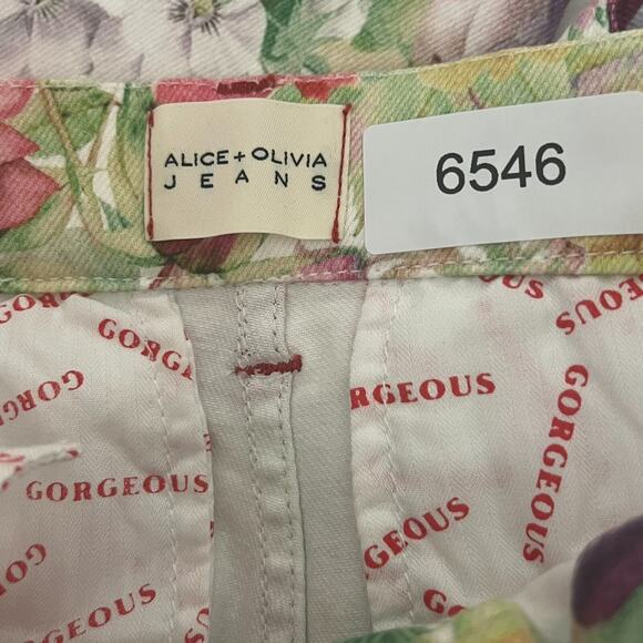 Alice + Olivia Jeans Women's Size 30 Dawn Floral Gorgeous Coin Pocket Crop NWT - Picture 6 of 11